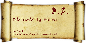 Mészöly Petra névjegykártya