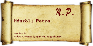 Mészöly Petra névjegykártya